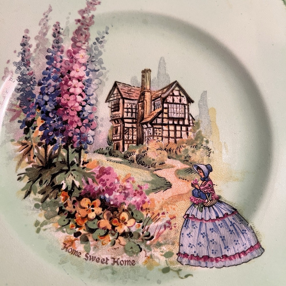 Vintage L & Sons Ltd‎ English Ware COUNTRY SCENE Plate~Hanley, ENGLAND